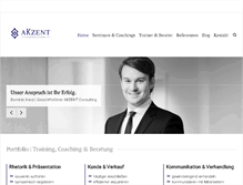 Tablet Screenshot of akzent-consulting.de